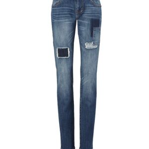 CAbi Slim Boyfriend Skinny Jeans with Patchwork